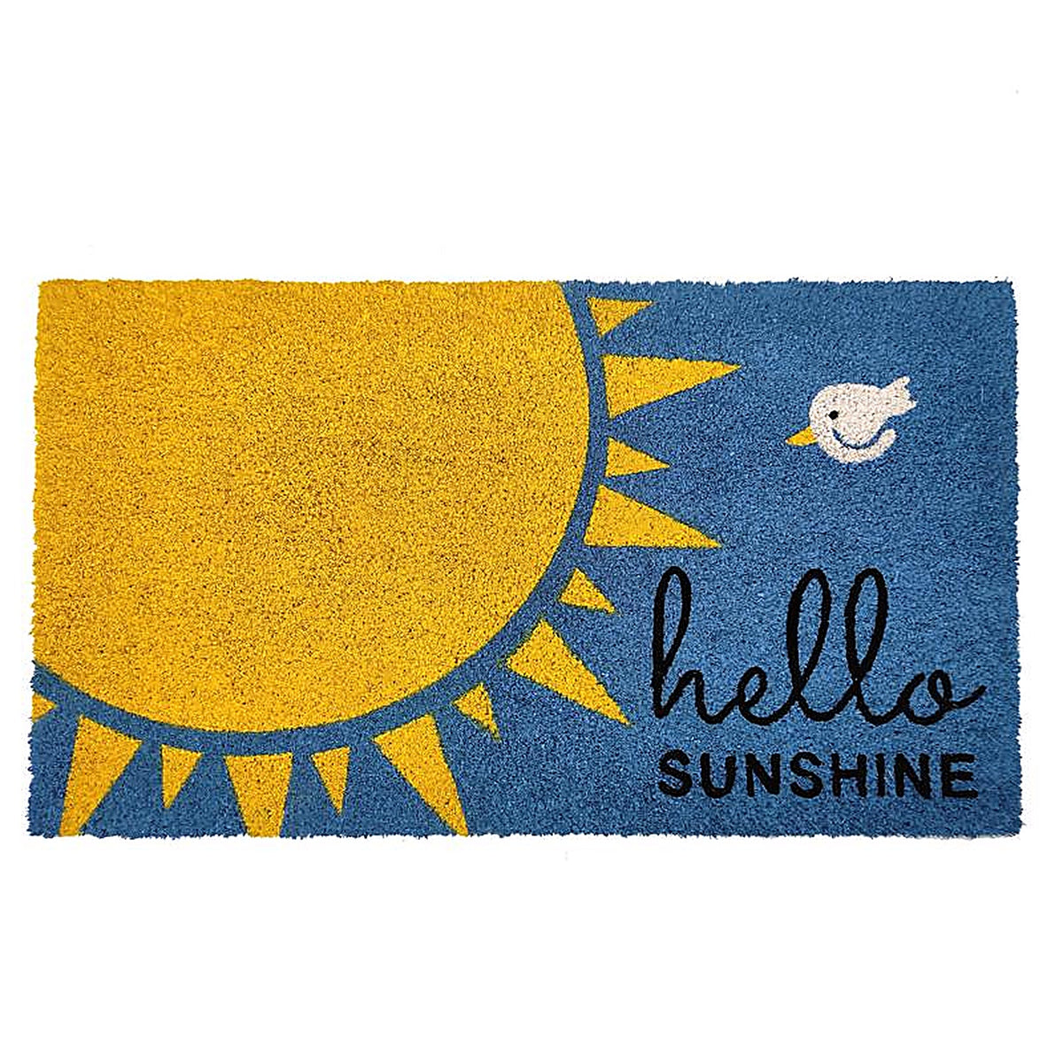 First Concept - FC-72020 - 18 In. W X 30 In. L Multi-Color Hello Sunshine Coir Door Mat