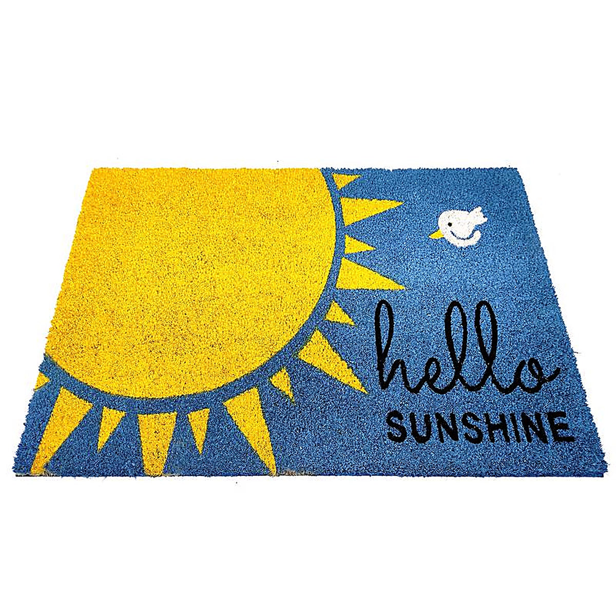 First Concept - FC-72020 - 18 In. W X 30 In. L Multi-Color Hello Sunshine Coir Door Mat
