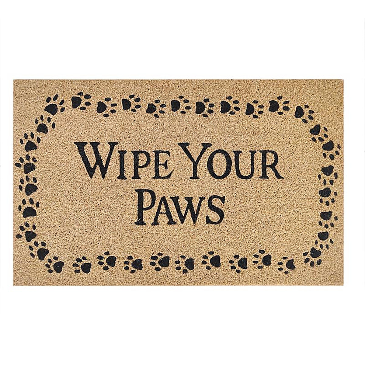 First Concept - FC-72025 - 18 In. W X 30 In. L Black/Brown Wipe Your Paws Coir Door Mat