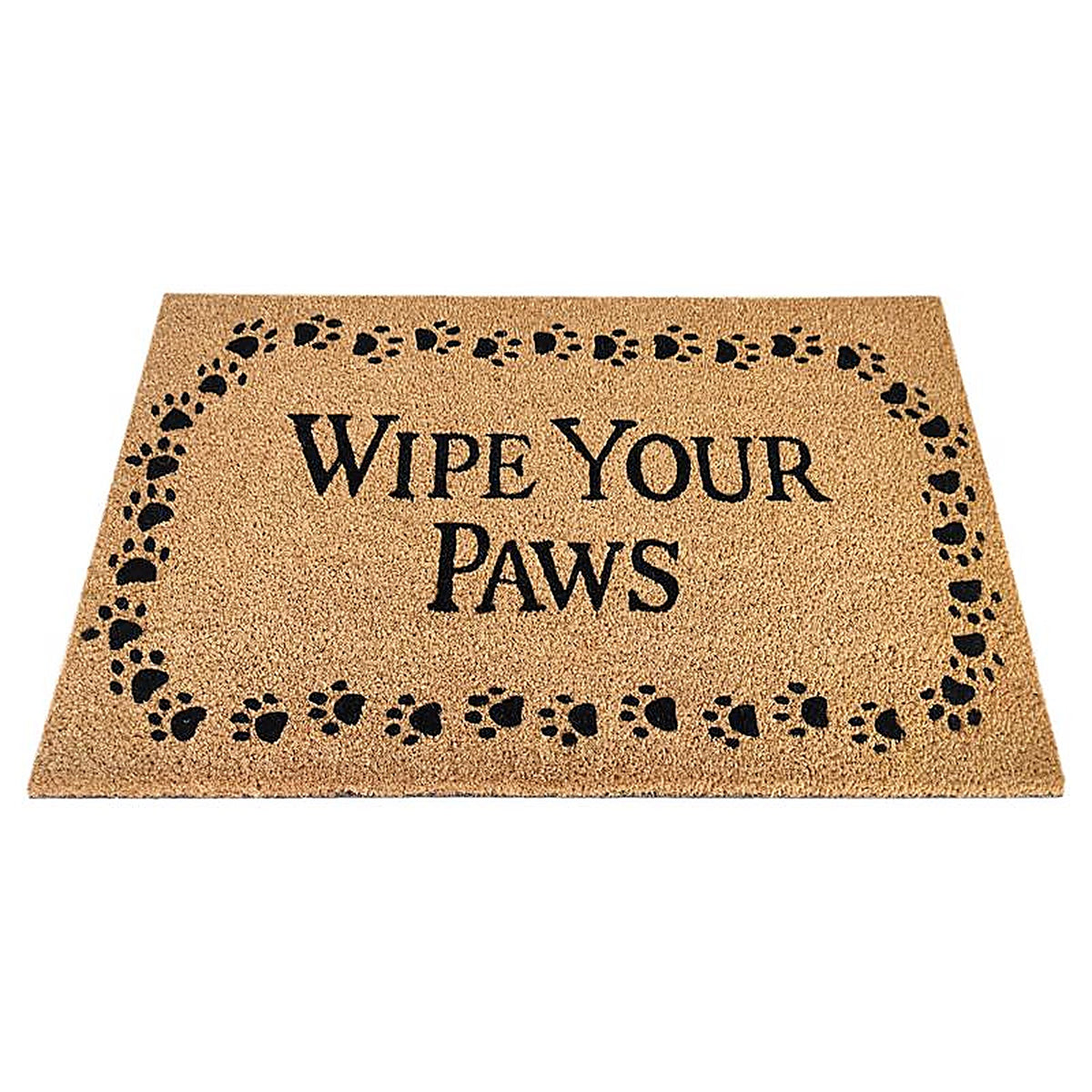 First Concept - FC-72025 - 18 In. W X 30 In. L Black/Brown Wipe Your Paws Coir Door Mat