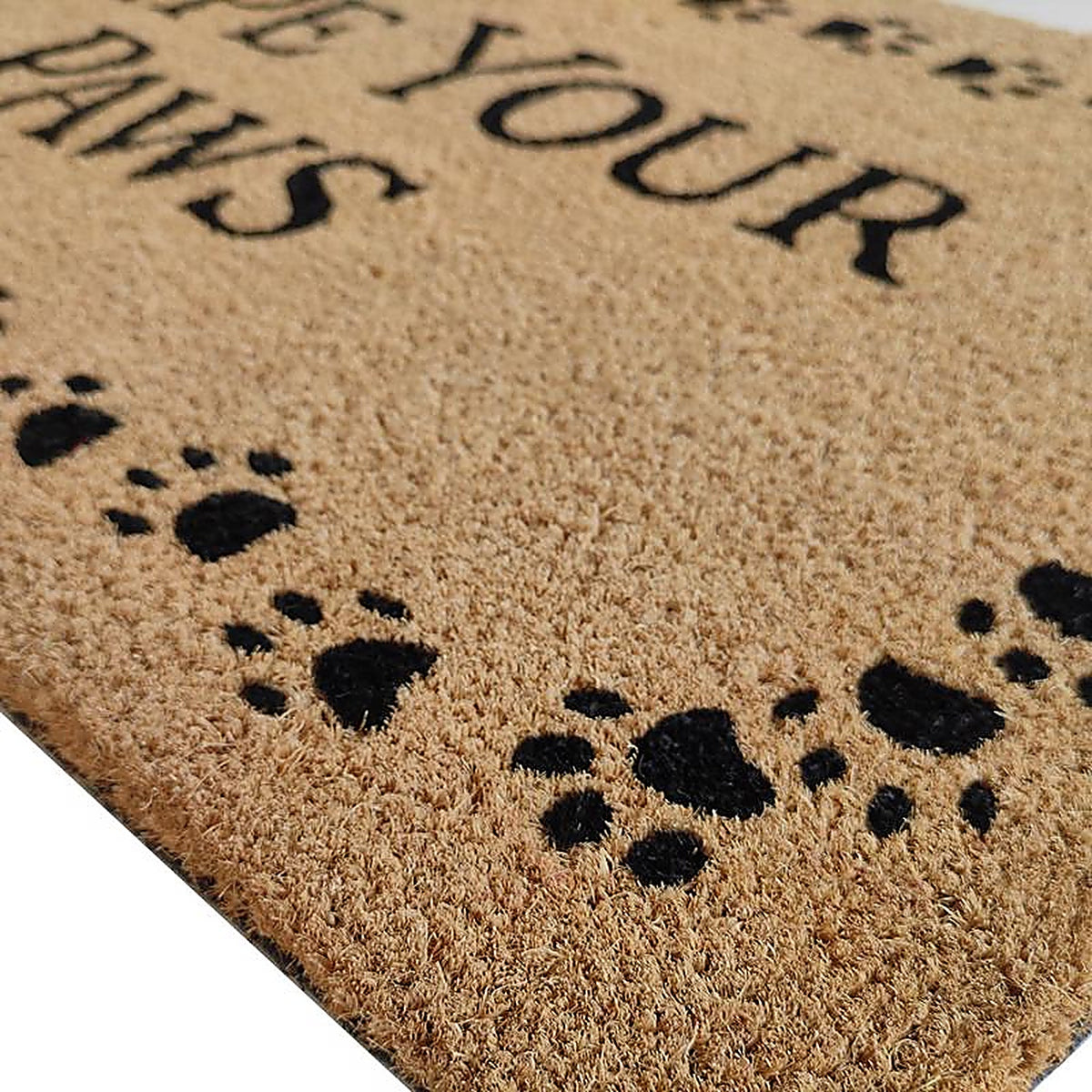 First Concept - FC-72025 - 18 In. W X 30 In. L Black/Brown Wipe Your Paws Coir Door Mat