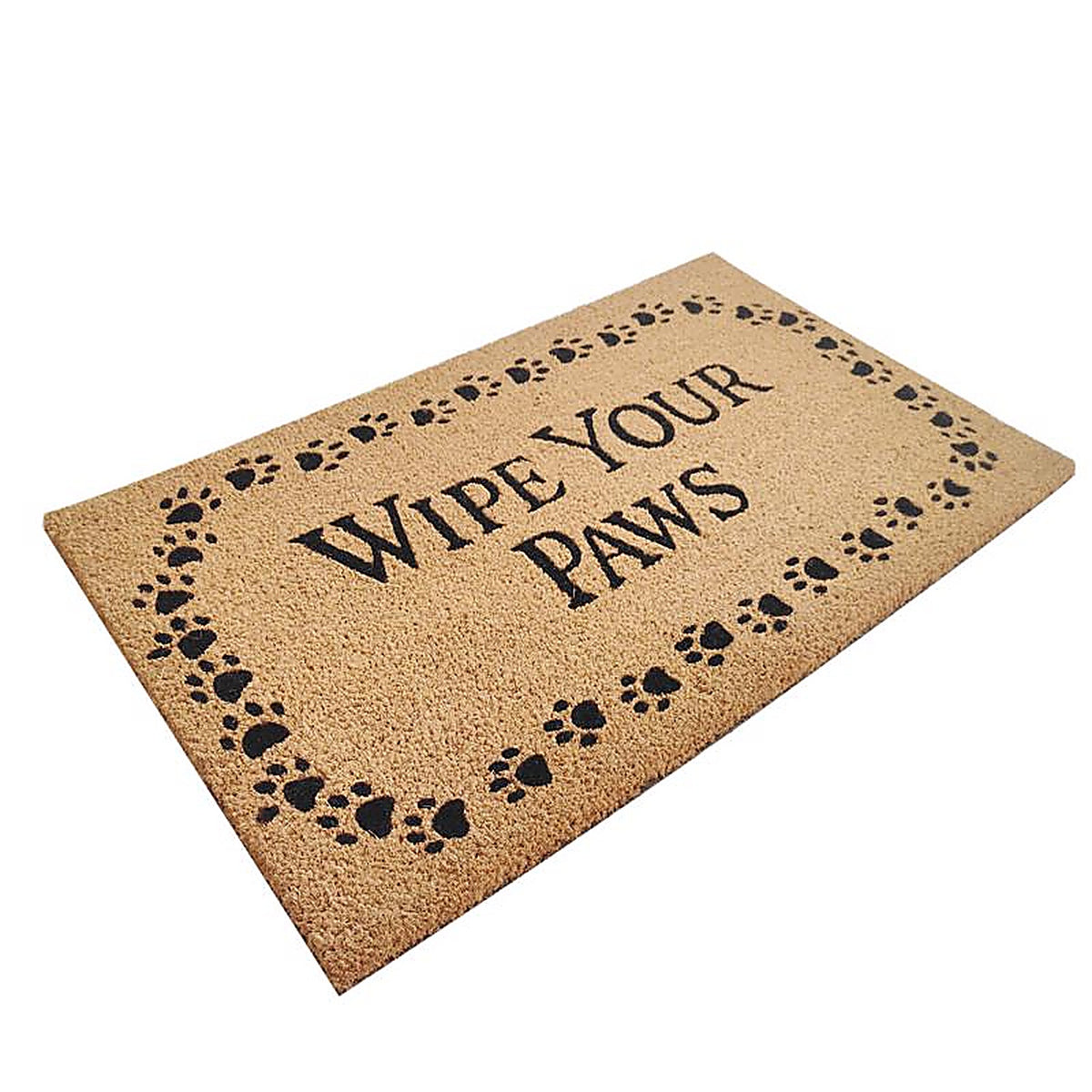 First Concept - FC-72025 - 18 In. W X 30 In. L Black/Brown Wipe Your Paws Coir Door Mat