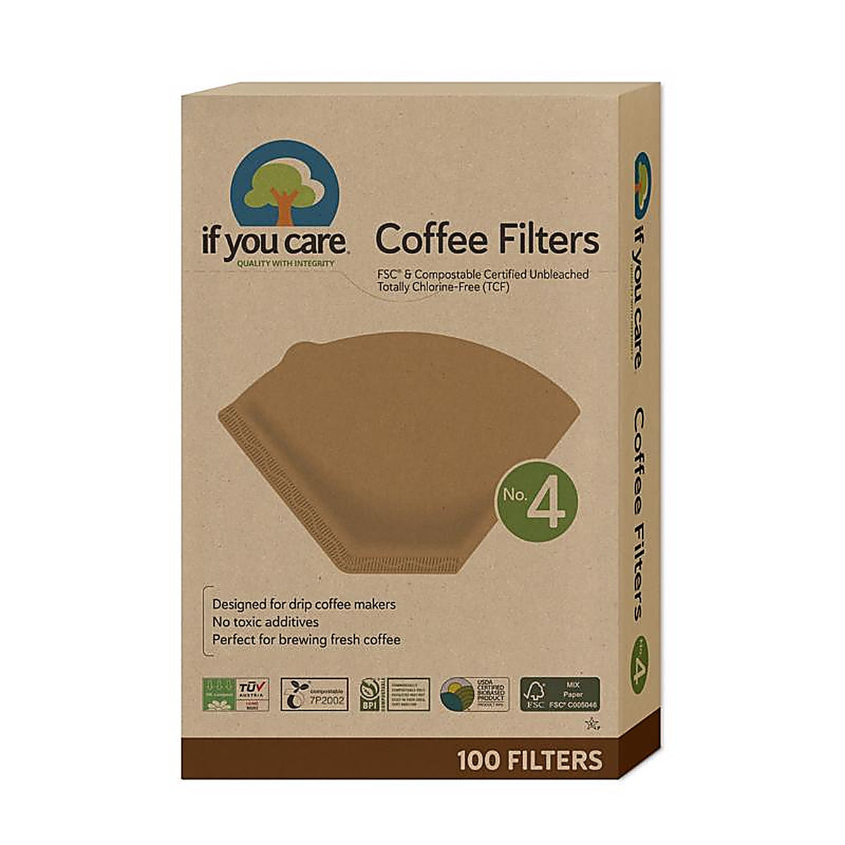 If You Care - J25001 - Brown Paper Coffee Filters