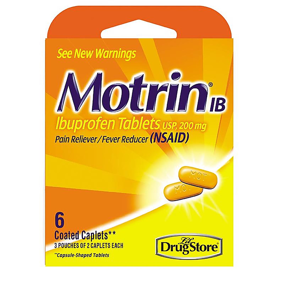 Motrin Ib - 97123 - Pain Reliever/Fever Reducer 6 CT 1 Pack