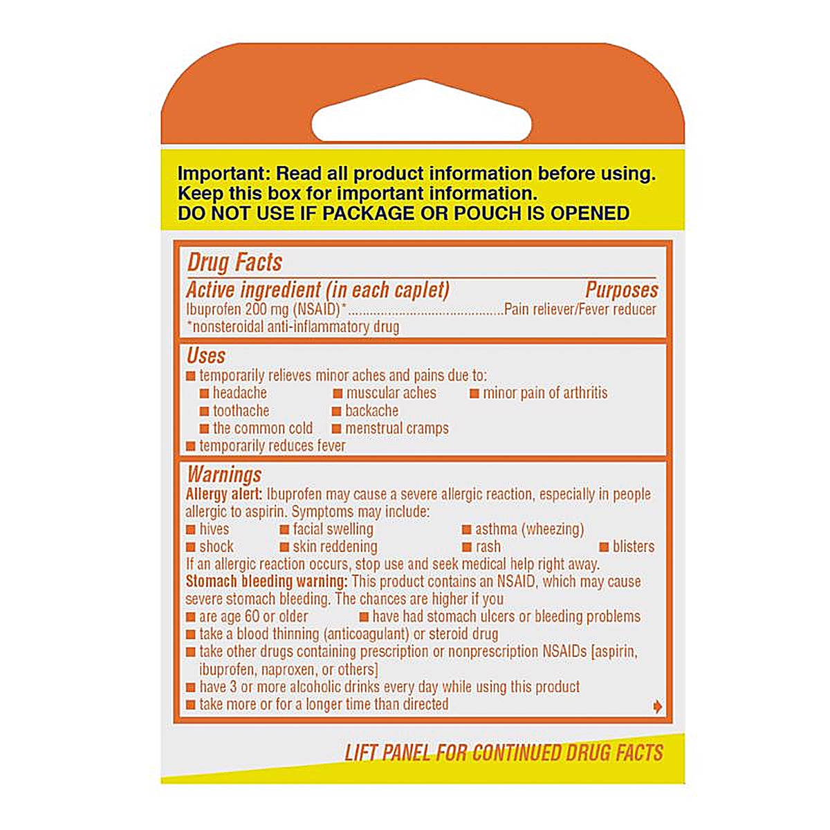 Motrin Ib - 97123 - Pain Reliever/Fever Reducer 6 CT 1 Pack