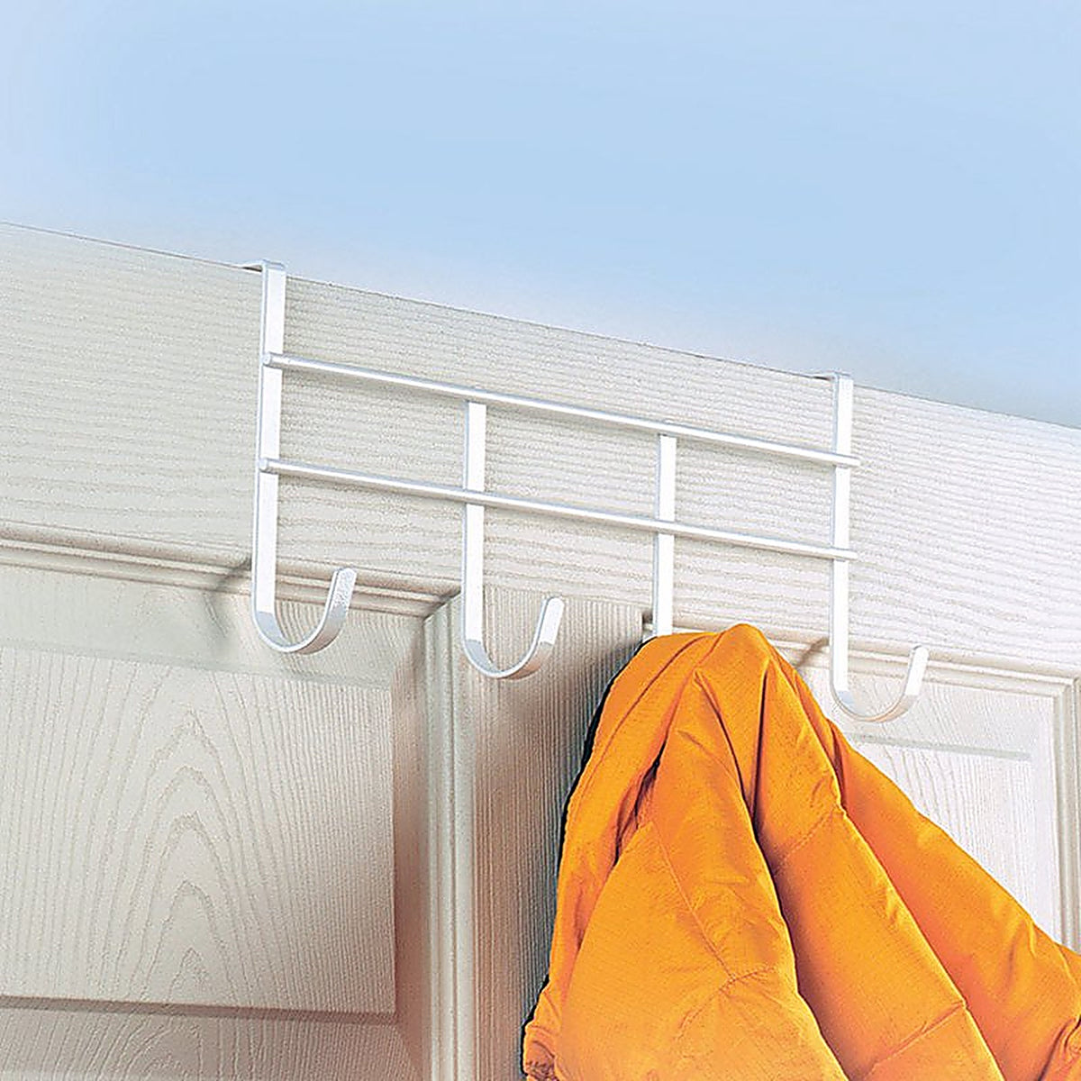 Spectrum 62500 13-3/4 in. L Semi Gloss White Steel Small Over the Door 4-Hook Rack 1/Pack
