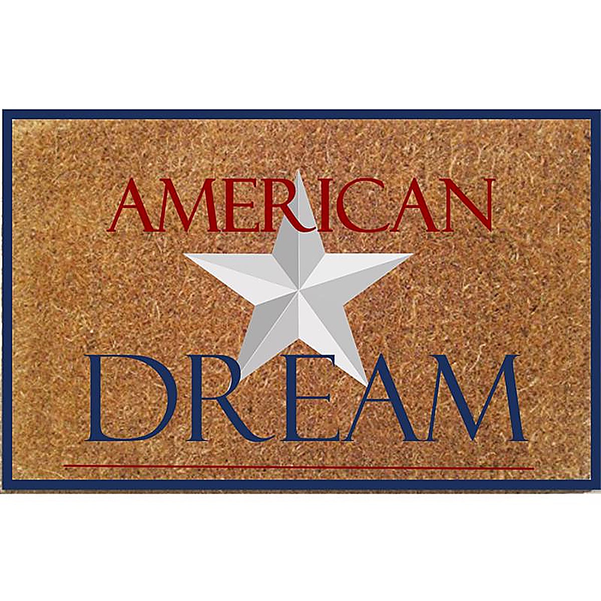 Rockport Premium - VBC1828-AM15 - Americana 18 In. W X 28 In. L Multi-Color American Dream with Star Coir Door Mat