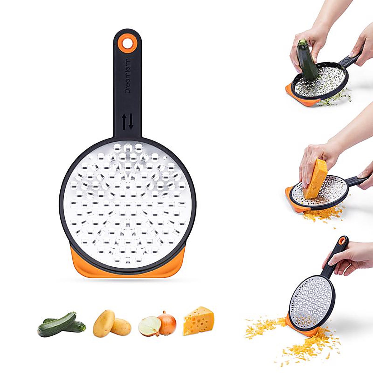 Dreamfarm - DFOG3352 - Orange Polypropylene/Stainless Steel Ograte