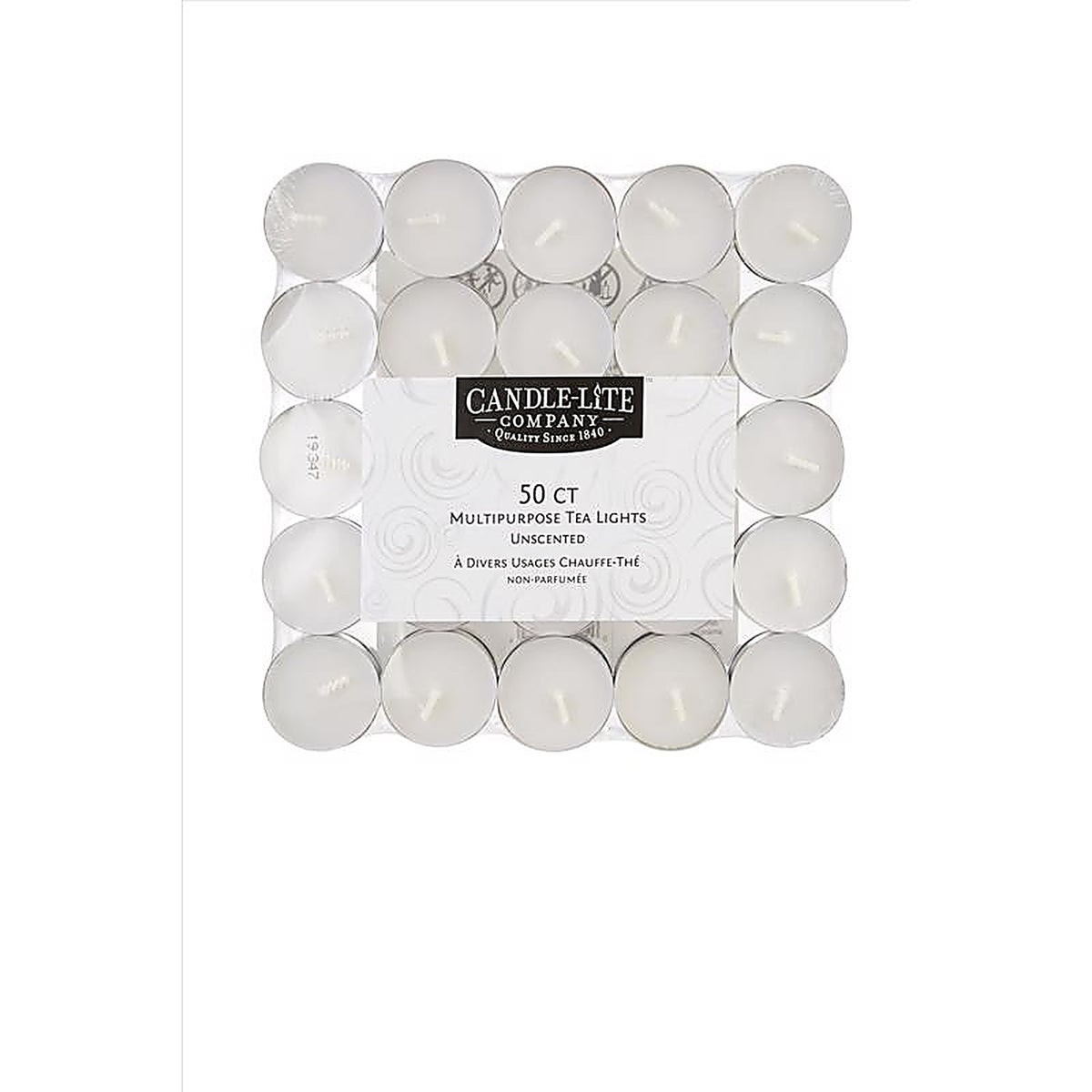 Candle-Lite - 4534595 - White Unscented Scent Tea Lights Candle