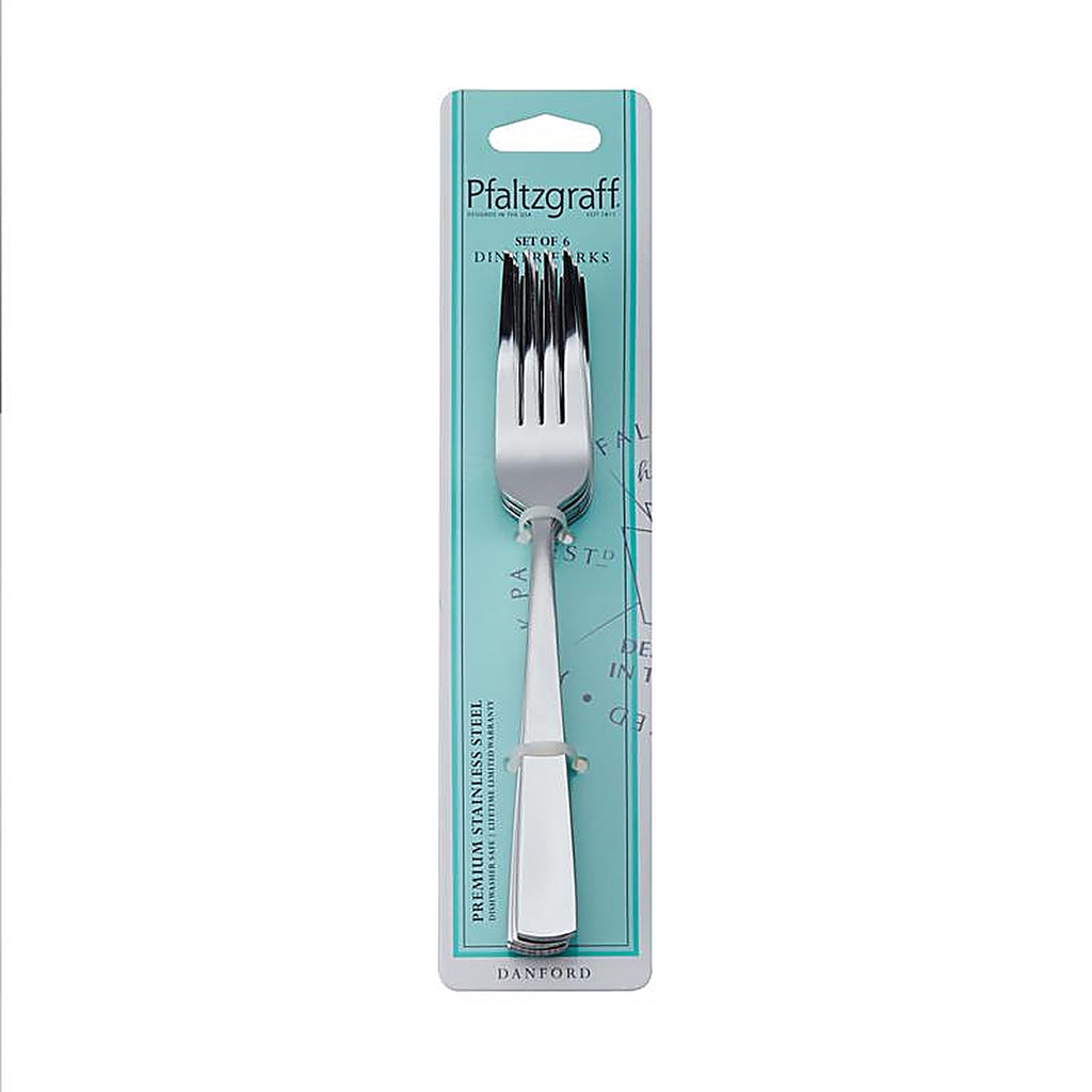 Pfaltzgraff - 5243535 - Silver Stainless Steel Dinner Fork Dinner Fork Set 6 Piece