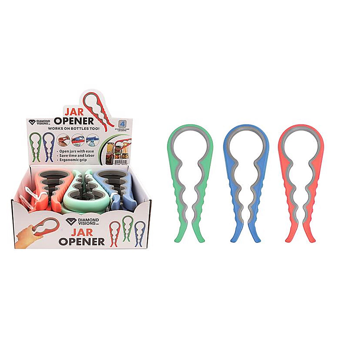 Diamond Visions - 11-3072 - Assorted Abs/Silicone Jar Opener