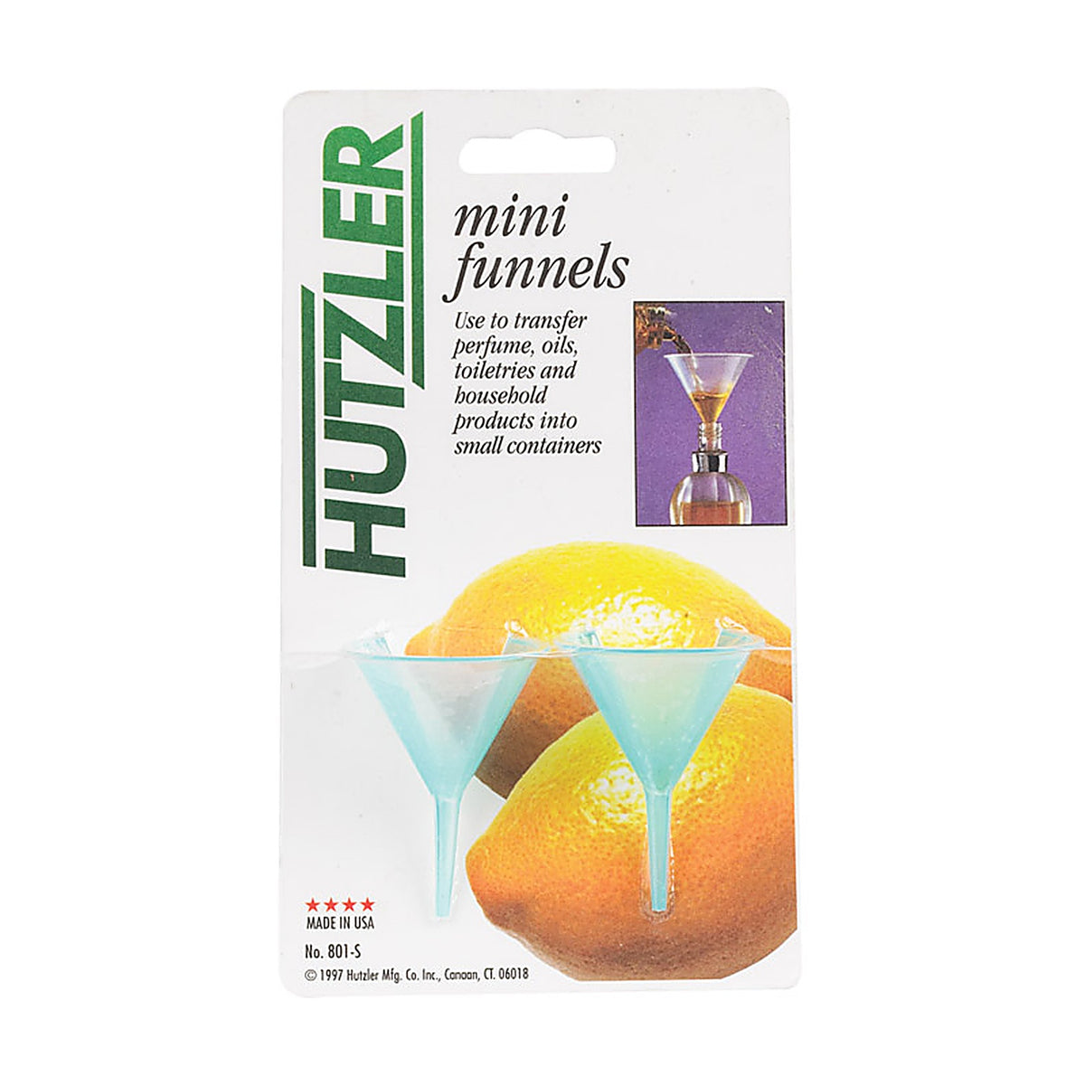 Harold Import 801 Clear Plastic 1.6 oz Mini Funnels