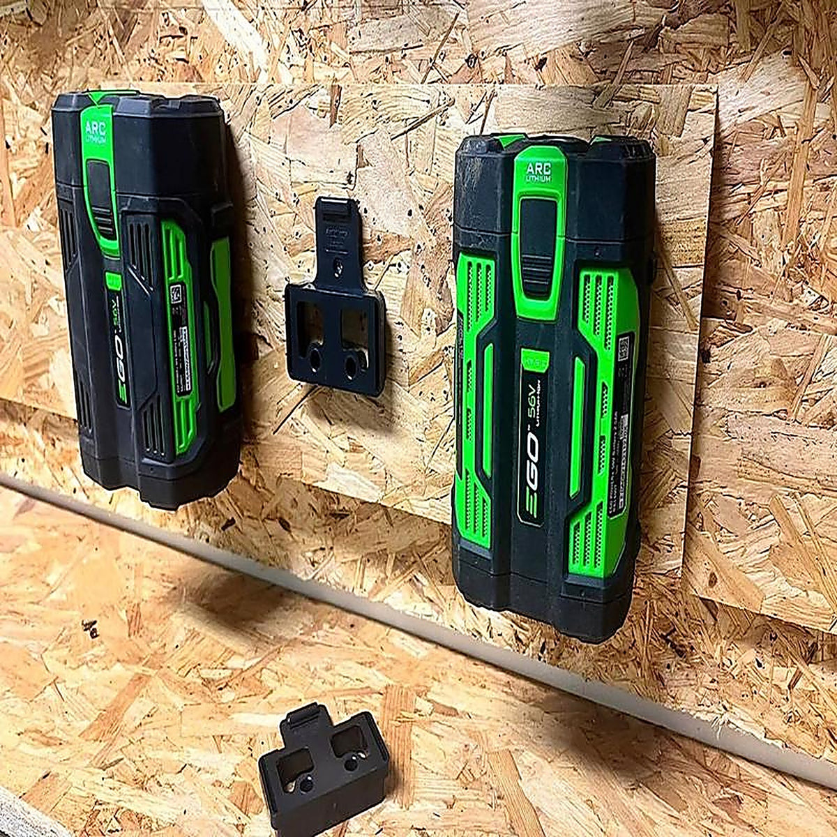 StealthMounts - BM-EG56-BLK-4 - Battery Mounts Compatible with Ego; Black Abs Battery Holder 4 Pack