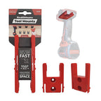 StealthMounts - TM-MW18-RED-4 - Tool Holders Compatible with Milwaukee M18; Red Abs Tool Holder 4 Pack