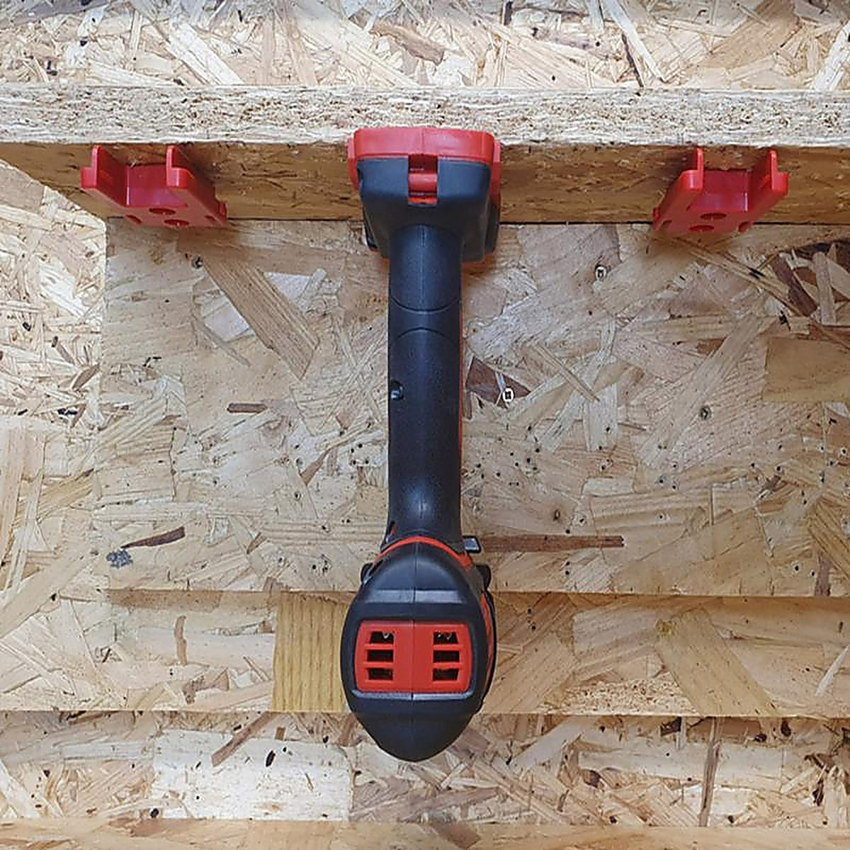 StealthMounts - TM-MW18-RED-4 - Tool Holders Compatible with Milwaukee M18; Red Abs Tool Holder 4 Pack