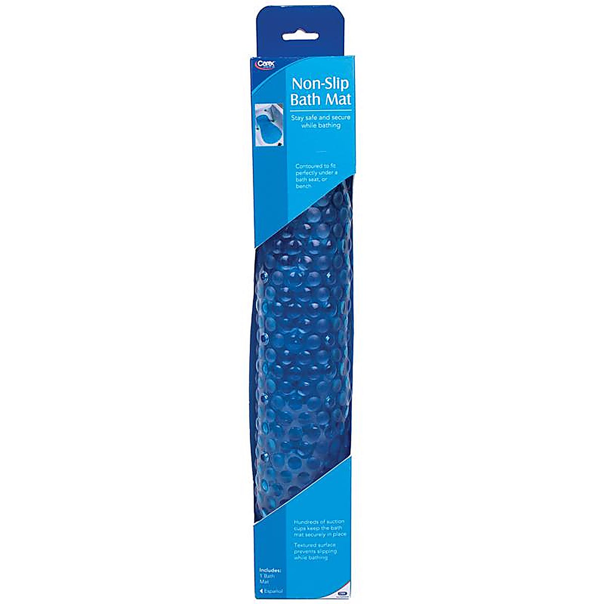 Carex - FGB22100 0000 - Health Brands Blue Shower/Tub Safety Mat Rubber .5 In. H X 32 In. L