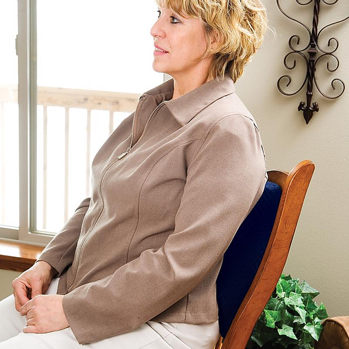 Carex - FGP10600 0000 - Health Brands Navy Lumbar Support 1 Pack