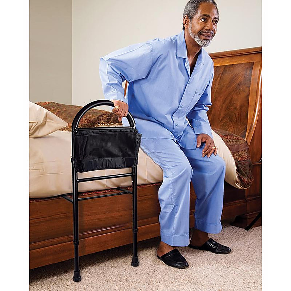 Carex - FGP57100 0000 - Health Brands Black Bedside Rail 1 Pack