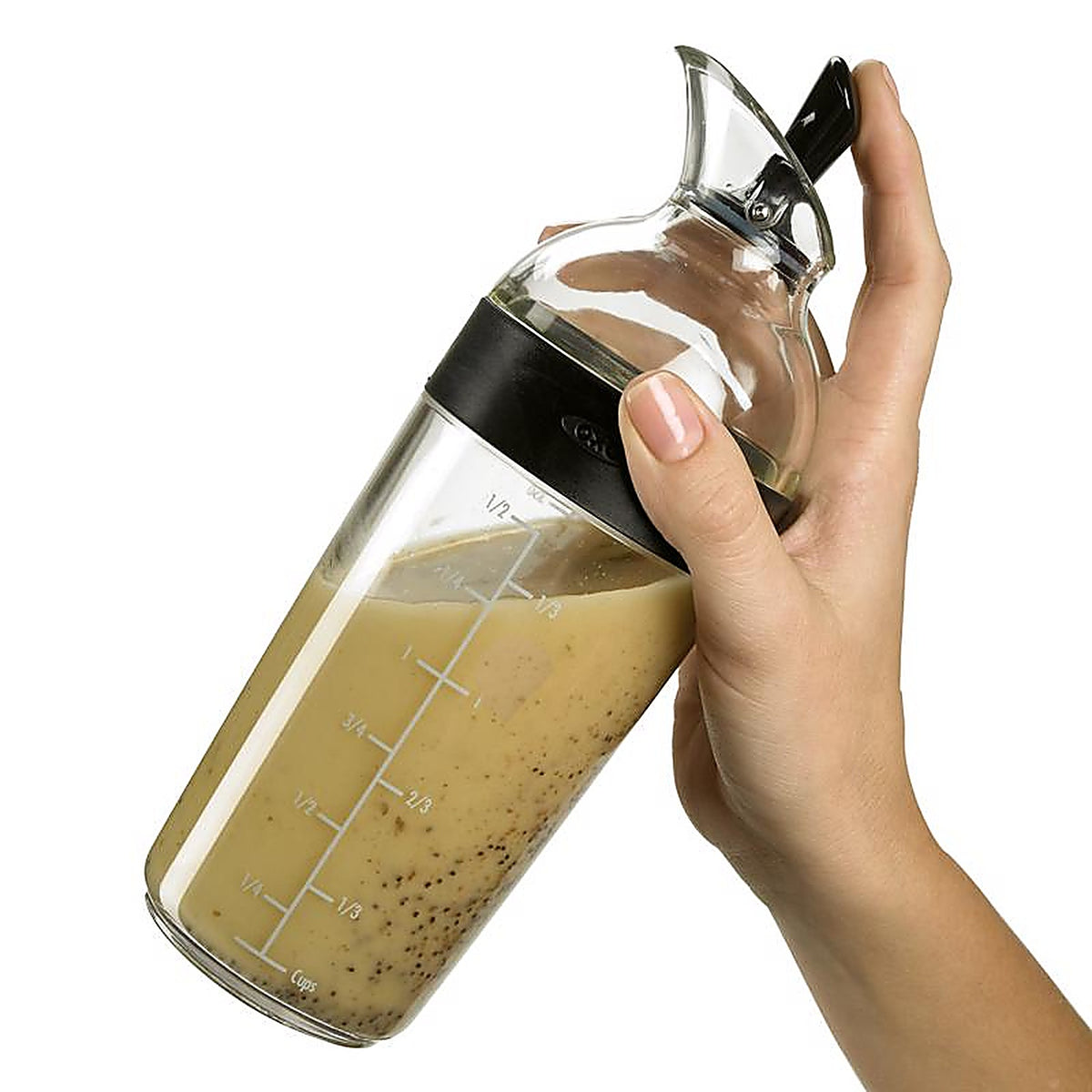 OXO - 1188500 - Good Grips Black Plastic Salad Dressing Shaker 1.5 Cups