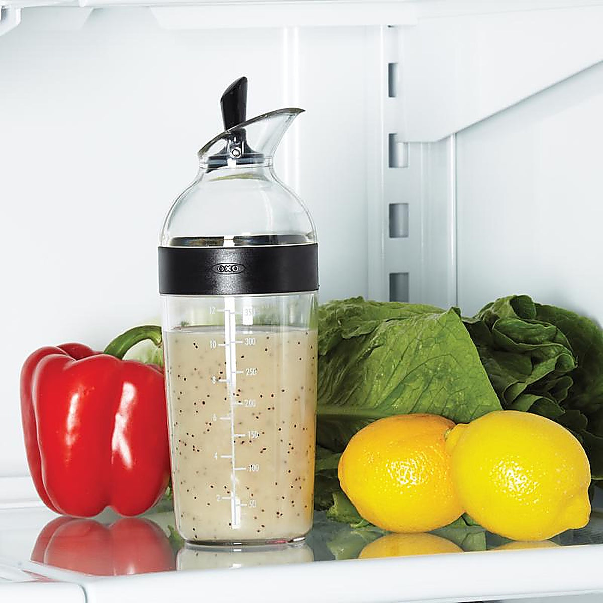 OXO - 1188500 - Good Grips Black Plastic Salad Dressing Shaker 1.5 Cups