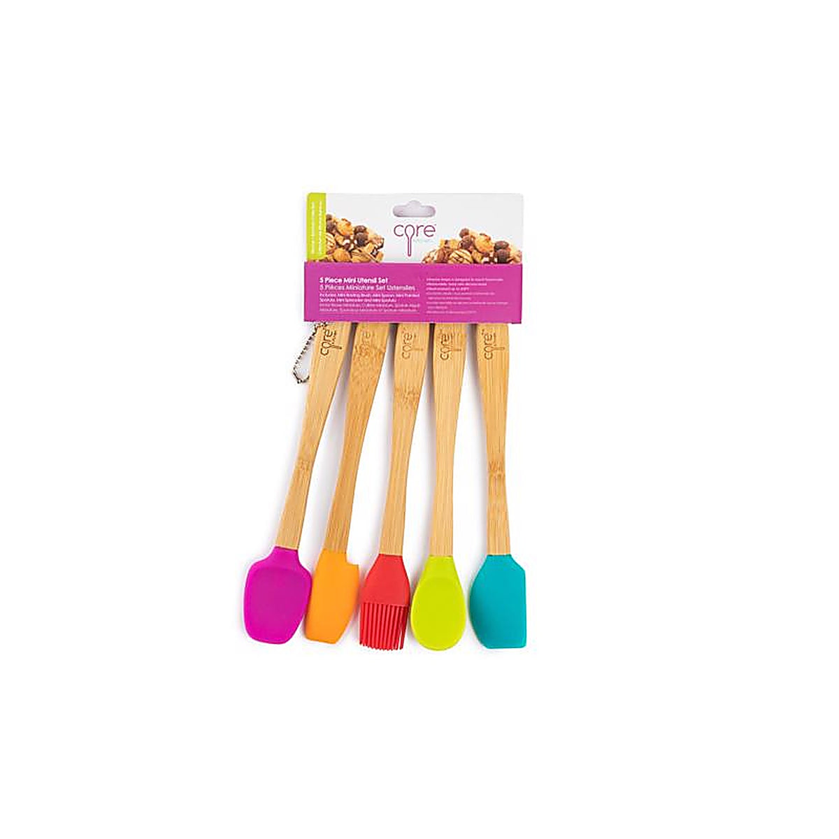Core Kitchen - AC54060 - Assorted Bamboo/Silicone Mini Utensil Set