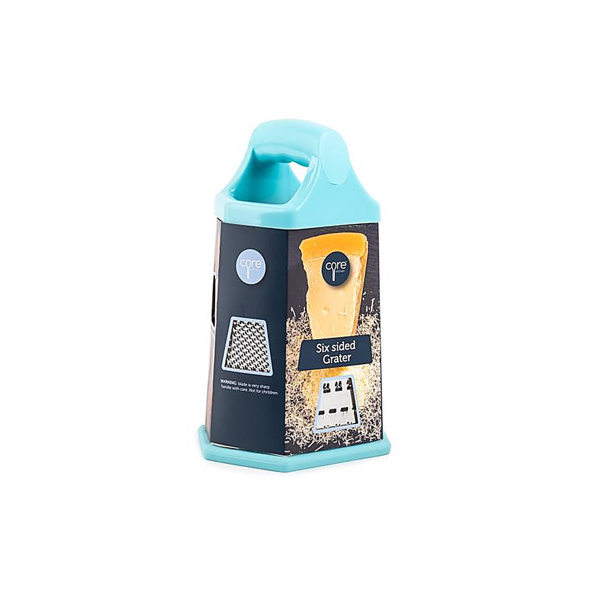Core Kitchen - AC54062 - Blue Stainless Steel Modern HEX Grater