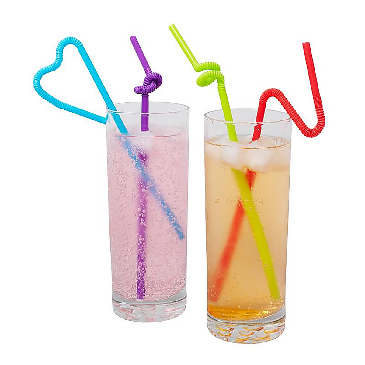 Blueoco - KOL-1096 - Kolorae Assorted Polypropylene Flexible Drinking Straws
