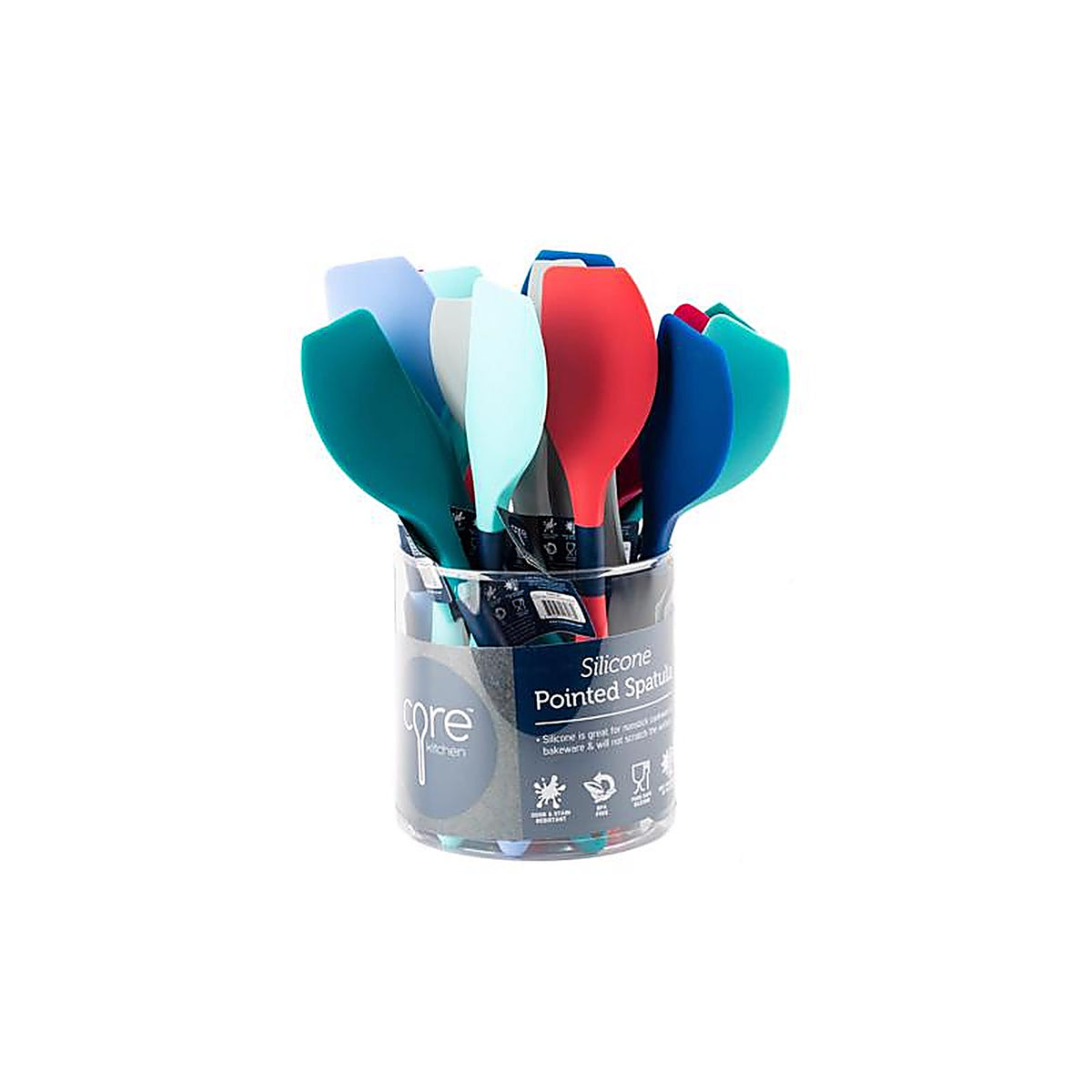 Core Kitchen - AC54068 - Assorted Silicone Pointed Spatula