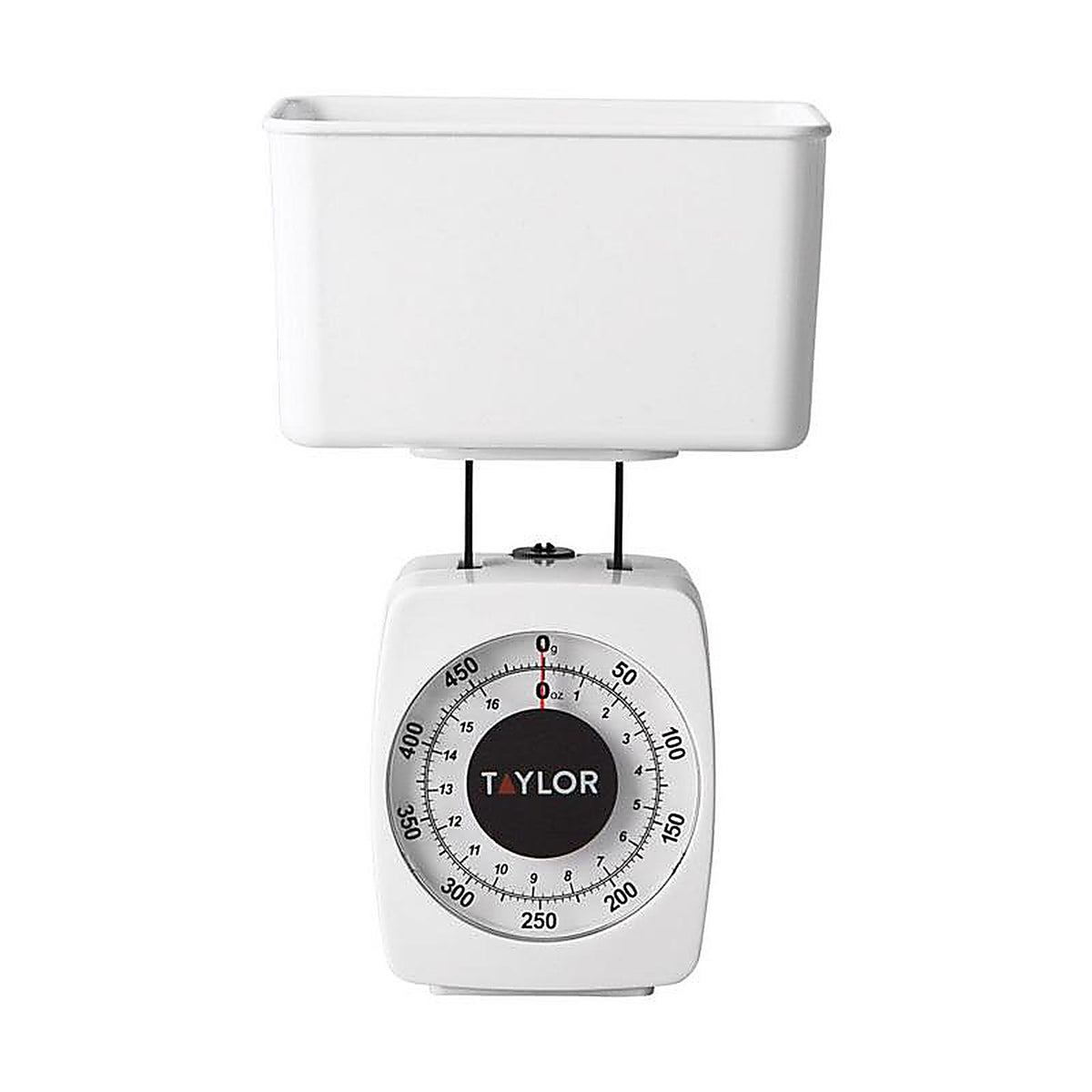 Taylor 37204014T White Analog Food Scale 1 lb.