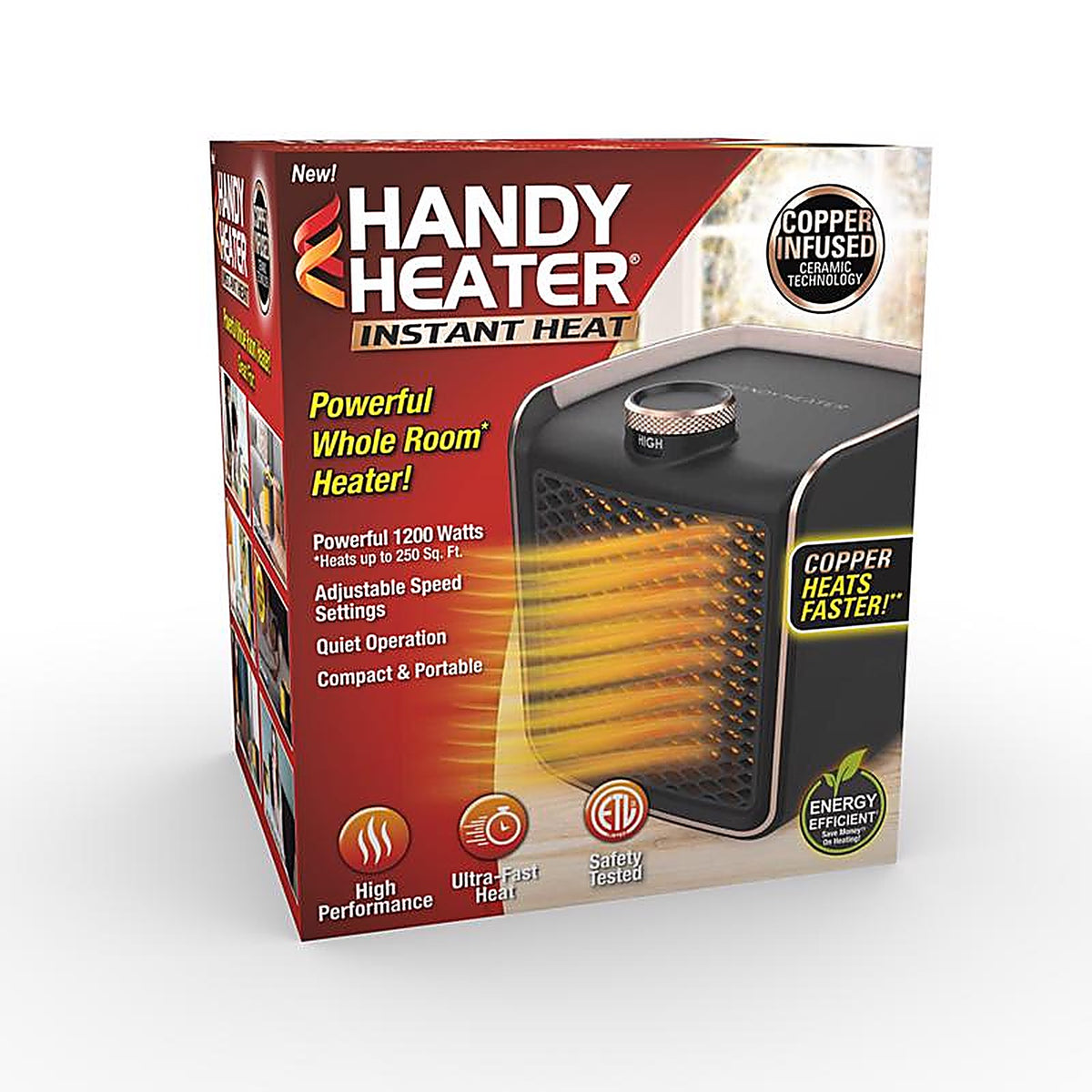 Hand Heater - HEATIH-MC4 - Handy Heater Instant Heat 250 Sq Ft Electric Whole Room Heater