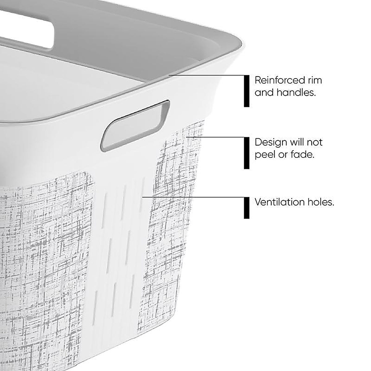Curver - 251168 - White Resin Laundry Basket
