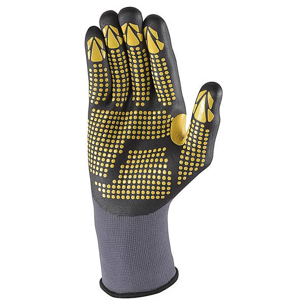 Wells Lamont - 691XL-020 - Mens Indoor/Outdoor Gripper Grip Gloves Gray/Yellow XL 1 Pair