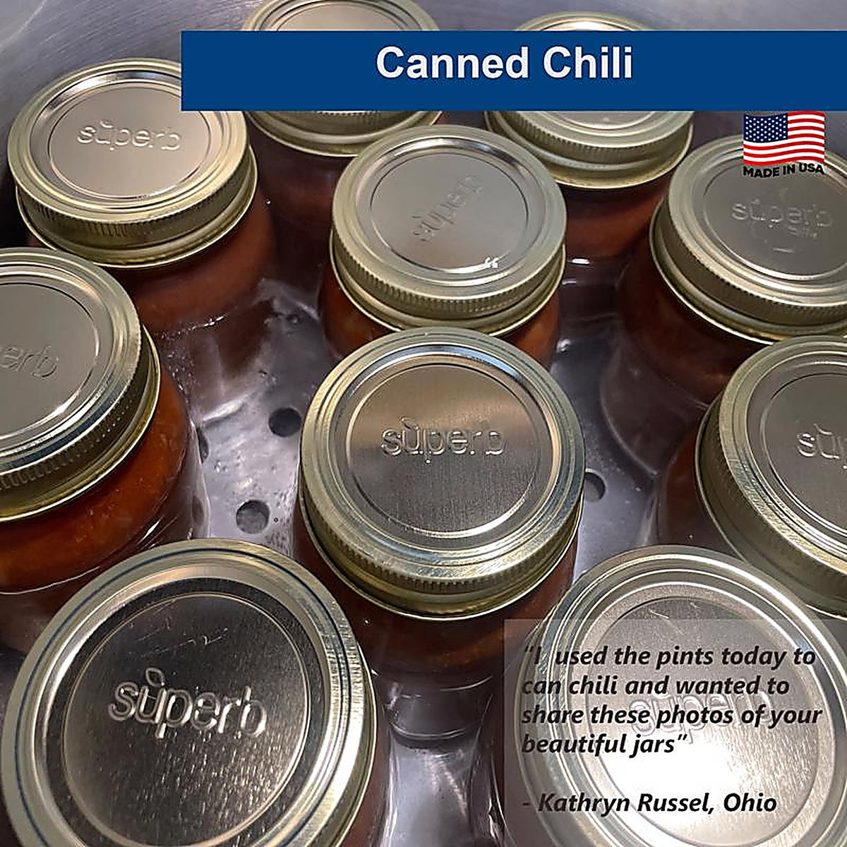 Superb - 90306 - Seal-It-Right Wide Mouth Canning Lids and Bands 12 Pack
