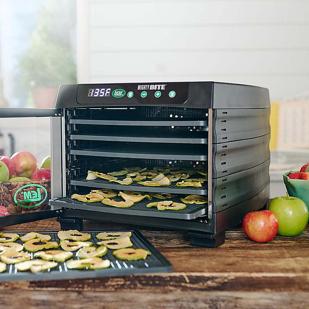 LEM - 1729 - Matte Black 7 Sq Ft Food Dehydrator