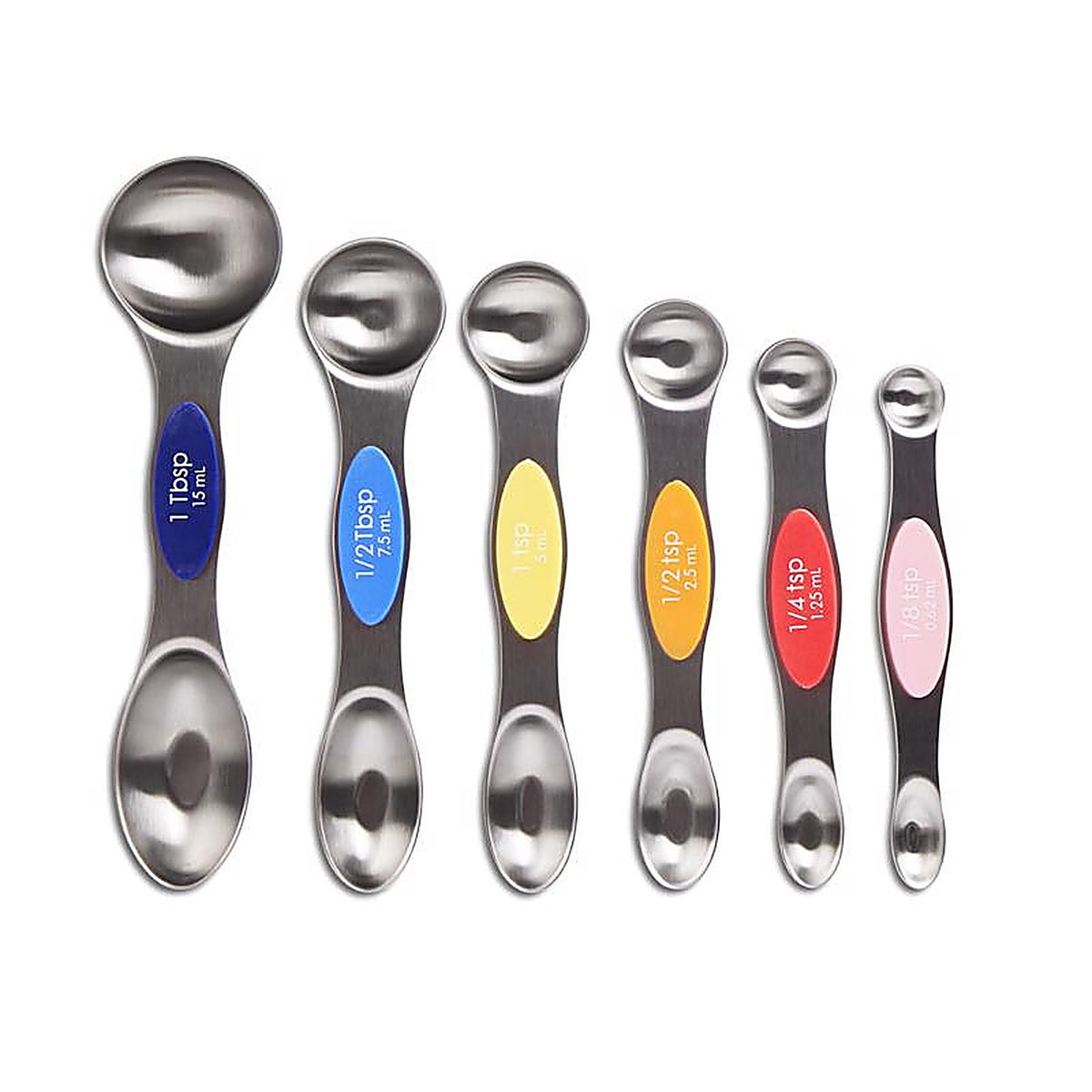 Core Kitchen - AC56755 - Magnetic Silicone/Stainless Steel Assorted Measuring Spoon Set