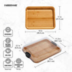 Lifetime - 5317453 - Brands 14 In. L X 11 In. W Bamboo Cutting Board & Serve Tray