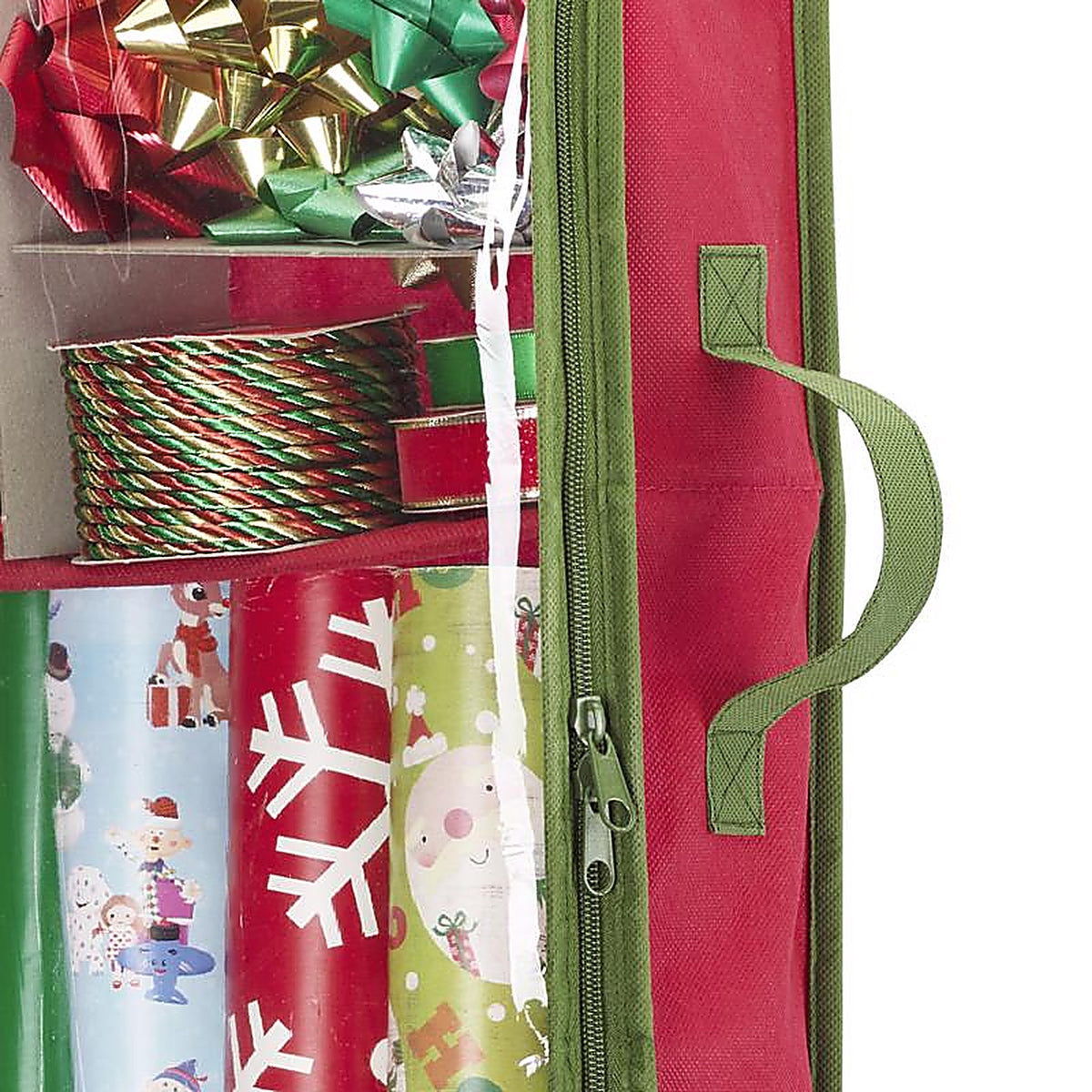 Whitmor - 6129-15088 - Green/Red Gift Wrap/Bag Organizer