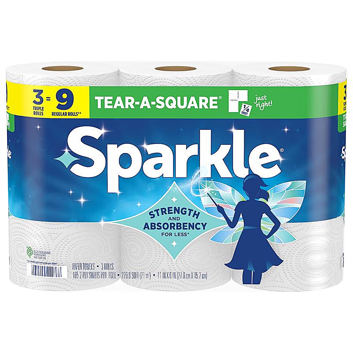 Sparkle - 22374 - Paper Towels 165 Sheet 2 Ply 3 Pack