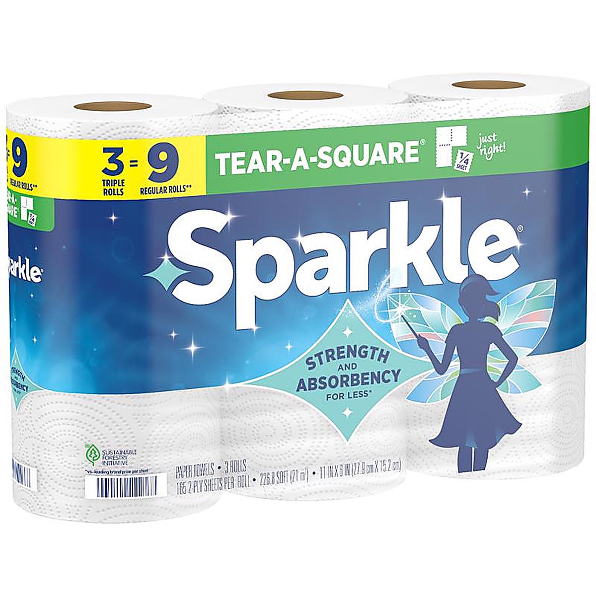 Sparkle - 22374 - Paper Towels 165 Sheet 2 Ply 3 Pack