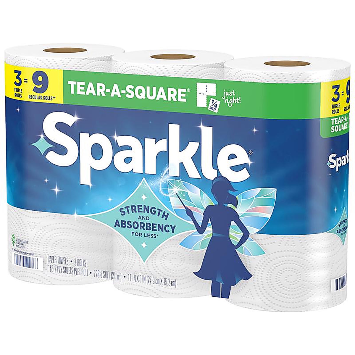 Sparkle - 22374 - Paper Towels 165 Sheet 2 Ply 3 Pack