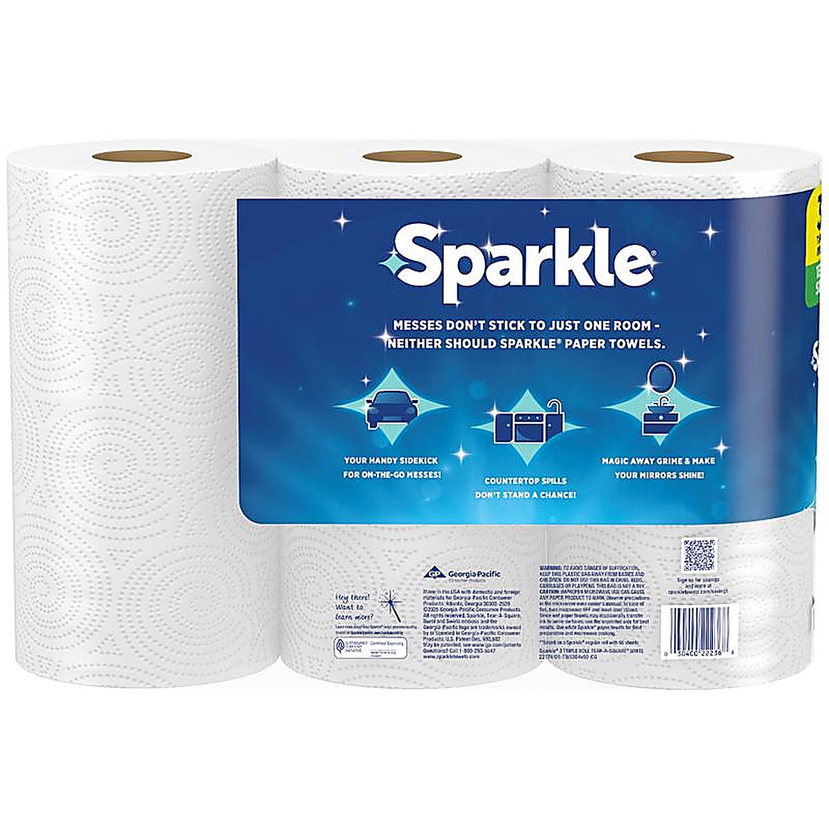 Sparkle - 22374 - Paper Towels 165 Sheet 2 Ply 3 Pack