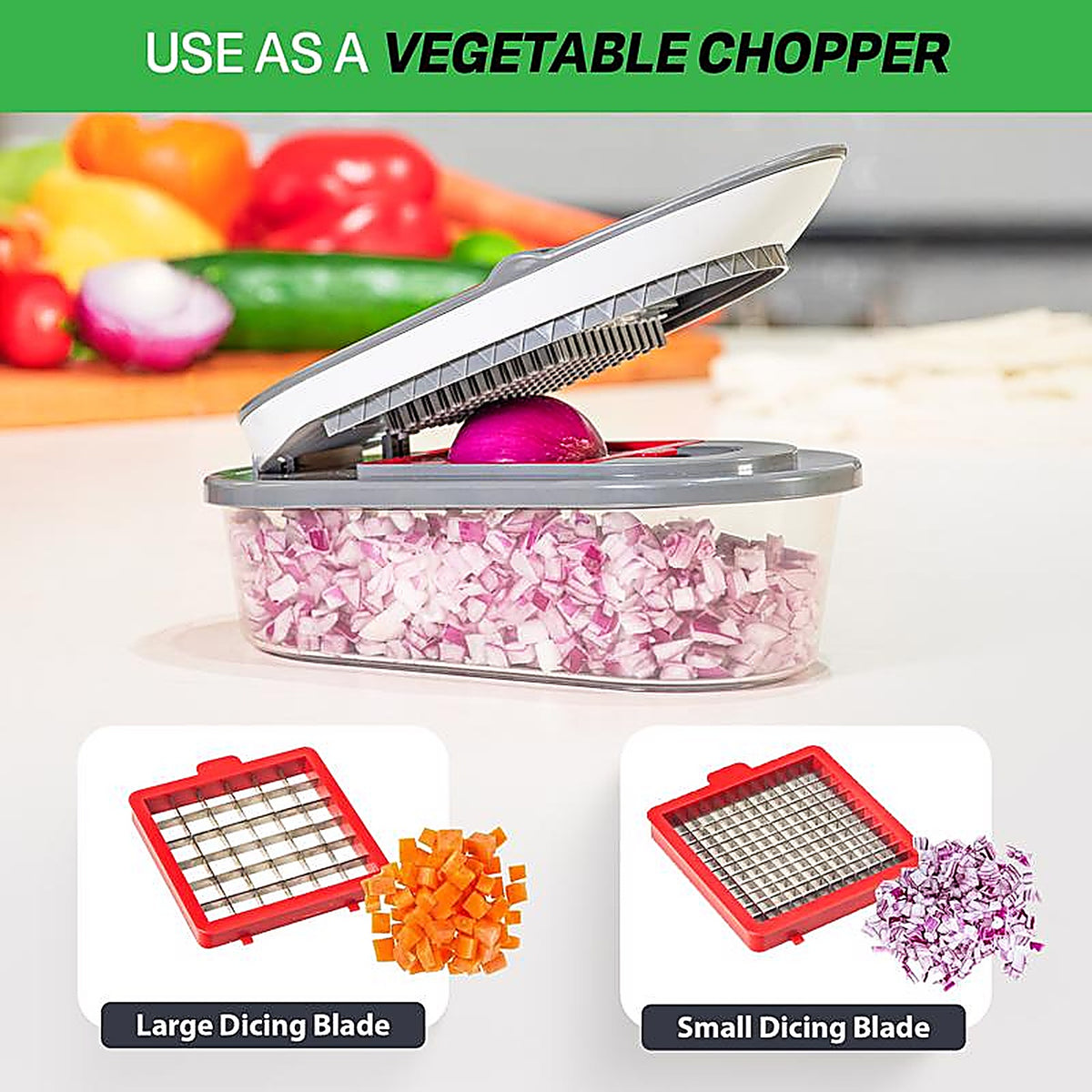 Chopzilla - 6272 - Gray Plastic/Stainless Steel Food Chopper