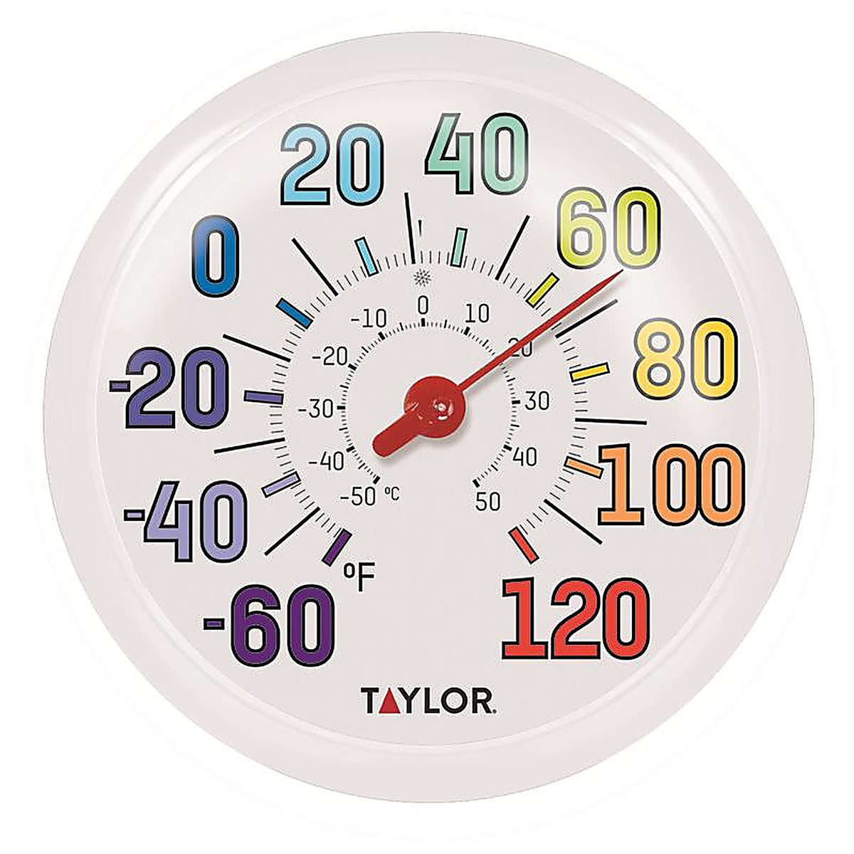 Taylor 6714 Decorative Dial Thermometer Plastic Multicolored