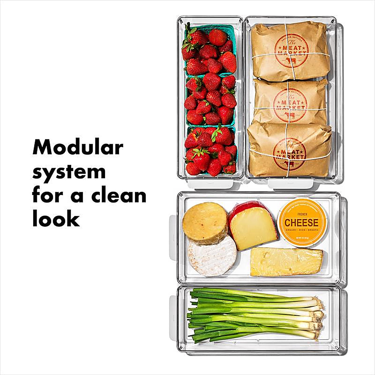 OXO - 13347100 - Good Grips Plastic Refrigerator Bin Set
