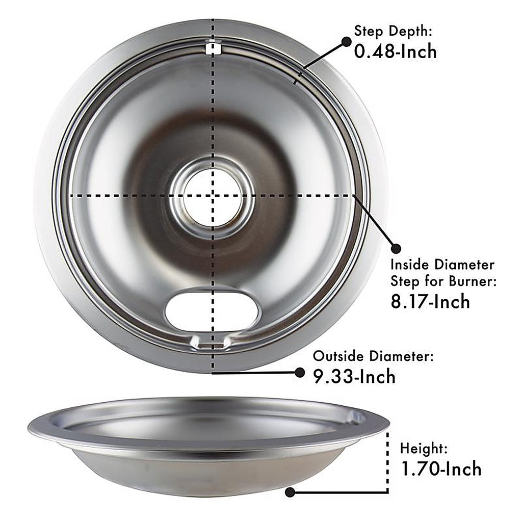 Range Kleen - 126ABULK12 - Steel Drip Bowls 8 In. W