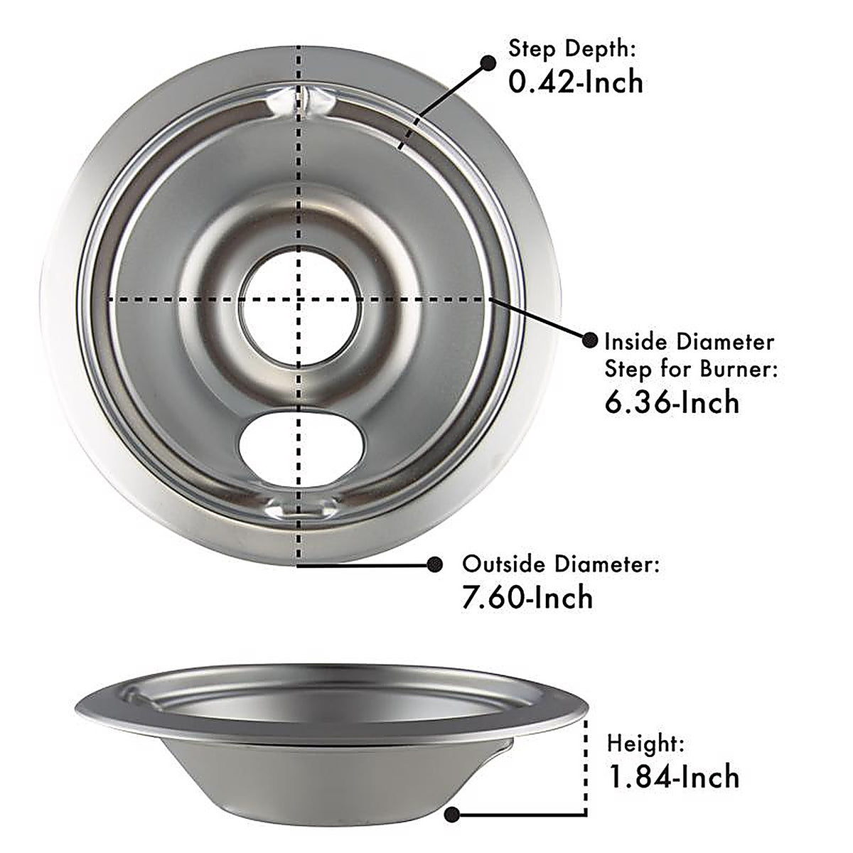 Range Kleen - 139ABULK12 - Steel Drip Bowls 6 In. W