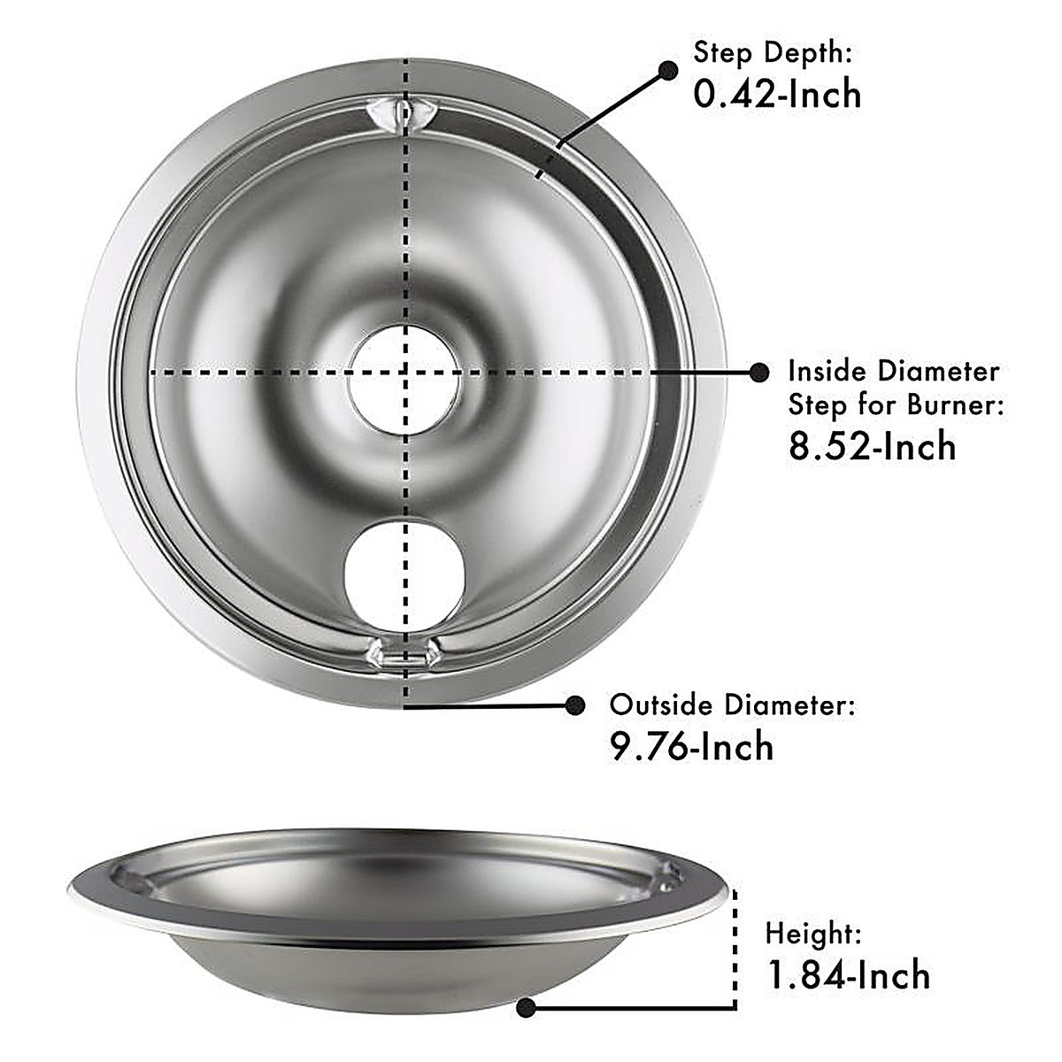 Range Kleen - 140ABULK12 - Steel Drip Bowls