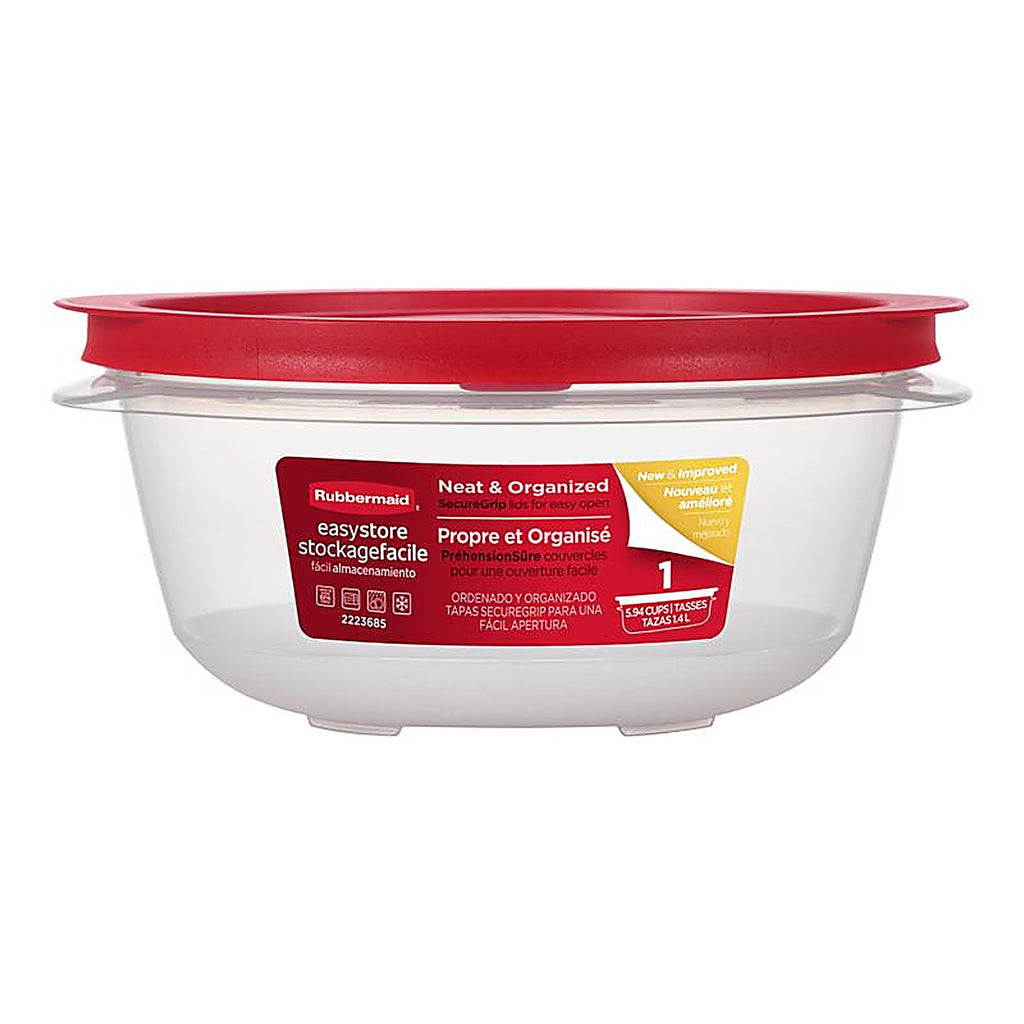 Rubbermaid - 2210132 - Easy Store 5.94 Cups Clear Food Container and Lid 1 Pack