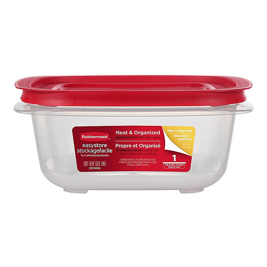 Rubbermaid - 2210149 - Easy Store 7.81 Cups Clear Food Container and Lid 1 Pack