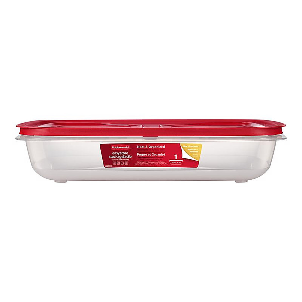 Rubbermaid - 2210148 - Easy Store 28.8 Cups Clear Food Container and Lid 1 Pack